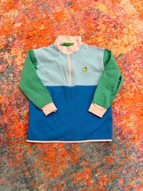 Augusta National Masters Kids Colorblock Quarter Zip Pullover Size M (8–10)